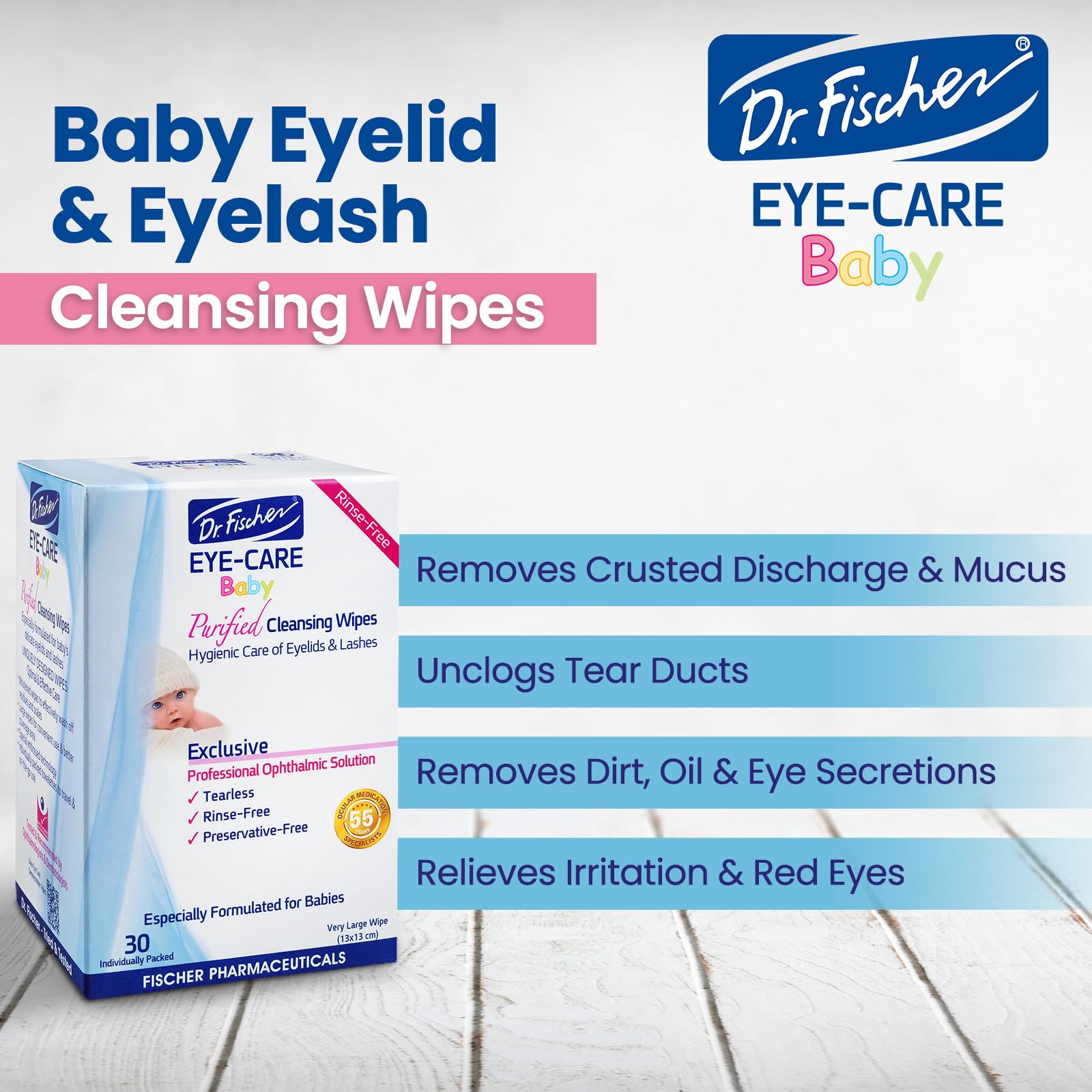 Dr Fischer ophthalmologist and pediatrician recommendations label highlights professional trust