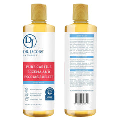 DR.JACOBS NATURALS castile soap lather closeup highlighting gentle, hydration-friendly wash