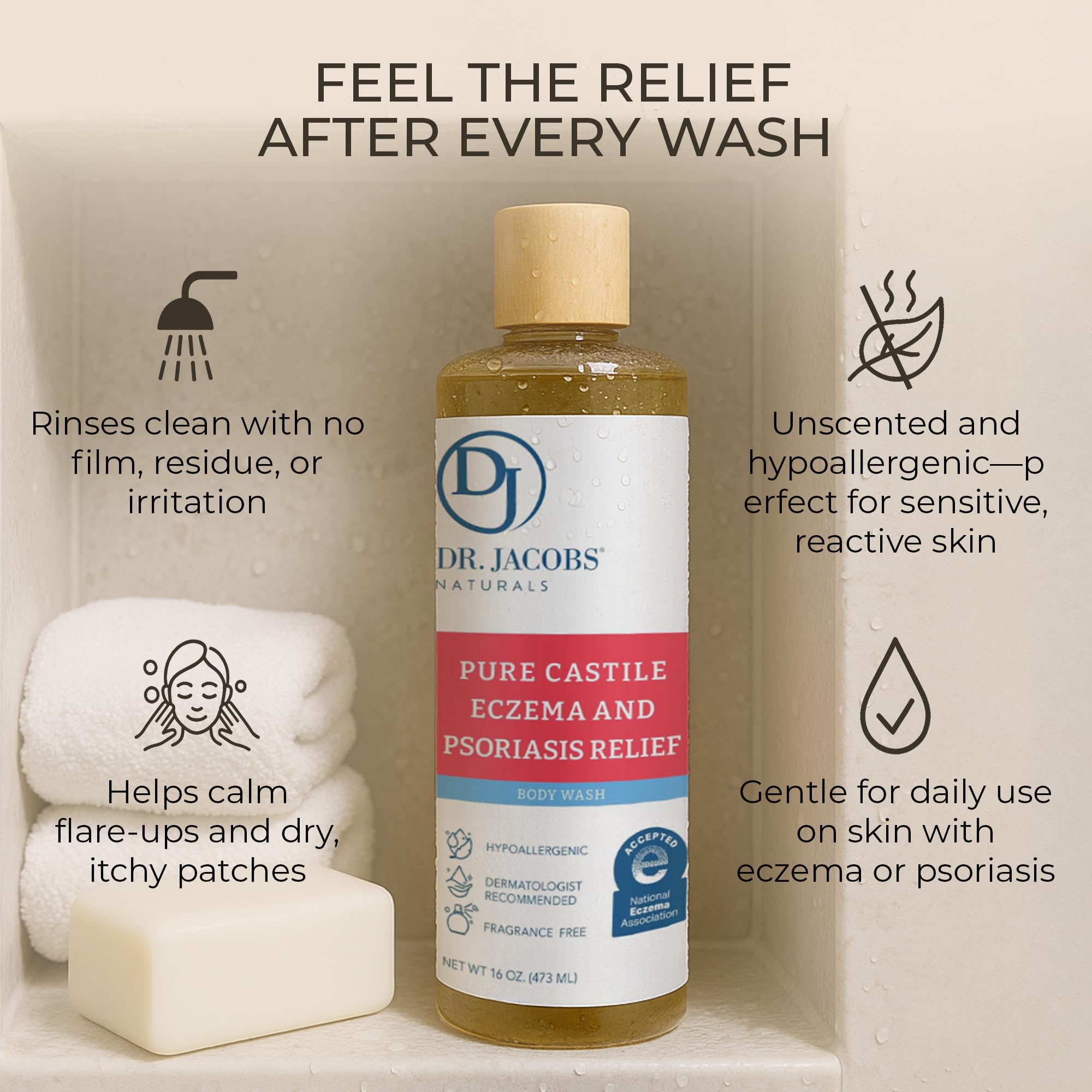 DR.JACOBS NATURALS vegan gluten-free icon emphasizes ethical allergen-friendly formula