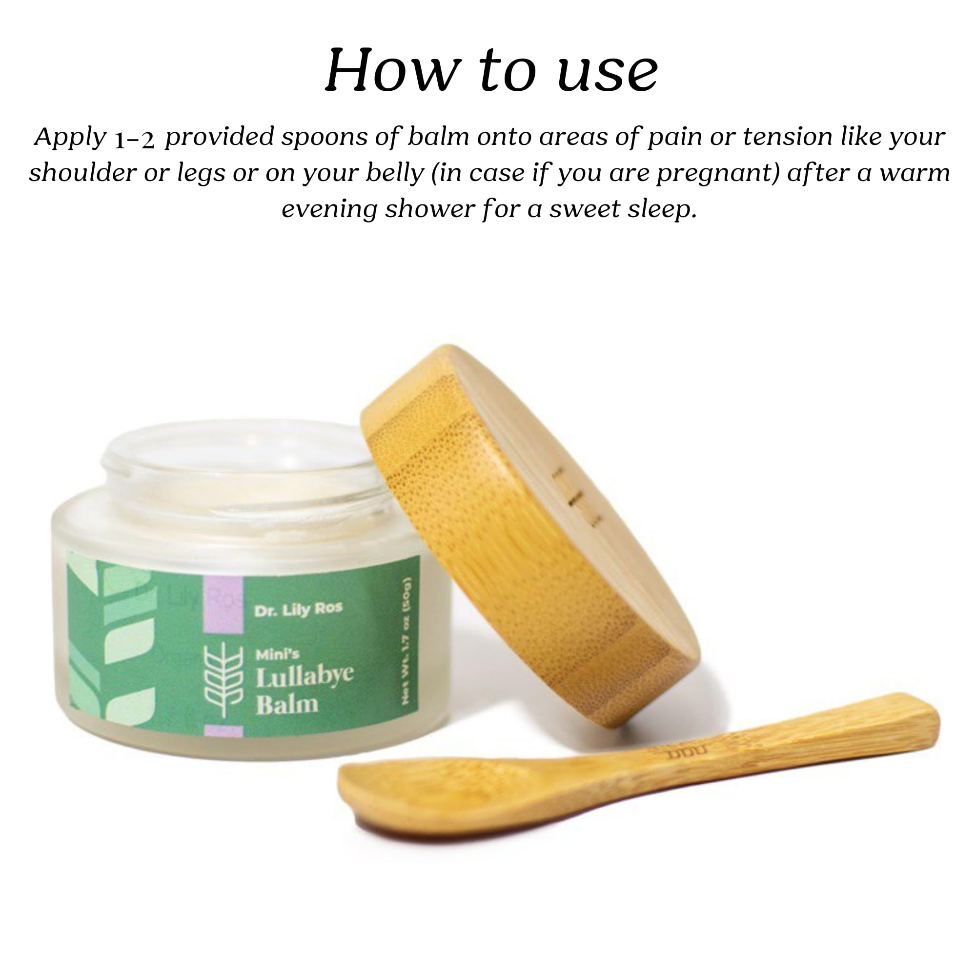 Dr. Lily Ros Magnesium Cream Balm applied on feet for calming bedtime routine.