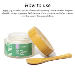 Dr. Lily Ros Magnesium Cream Balm applied on feet for calming bedtime routine.