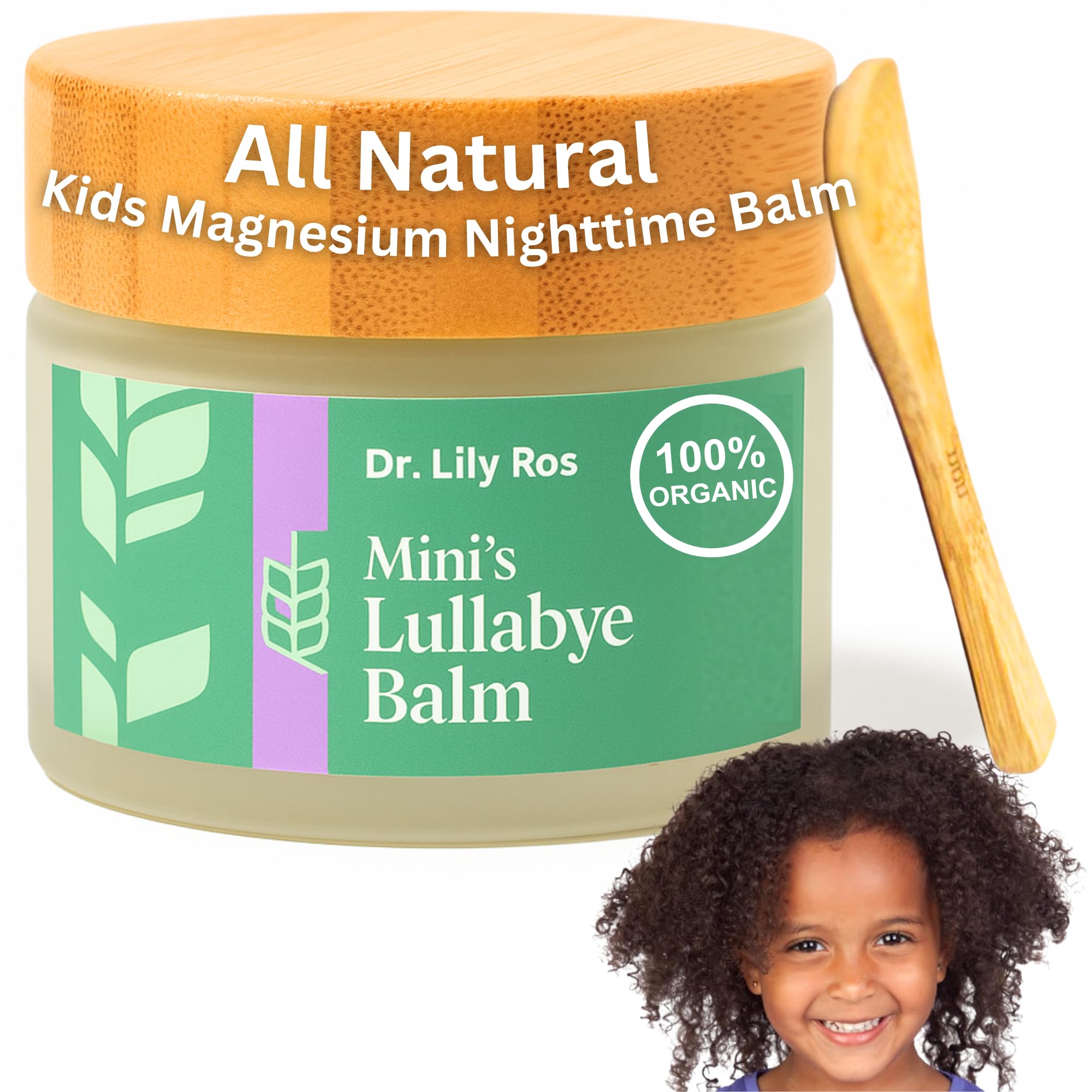Dr. Lily Ros Magnesium Cream Balm for kids promotes nighttime relaxation with soothing ingredients.