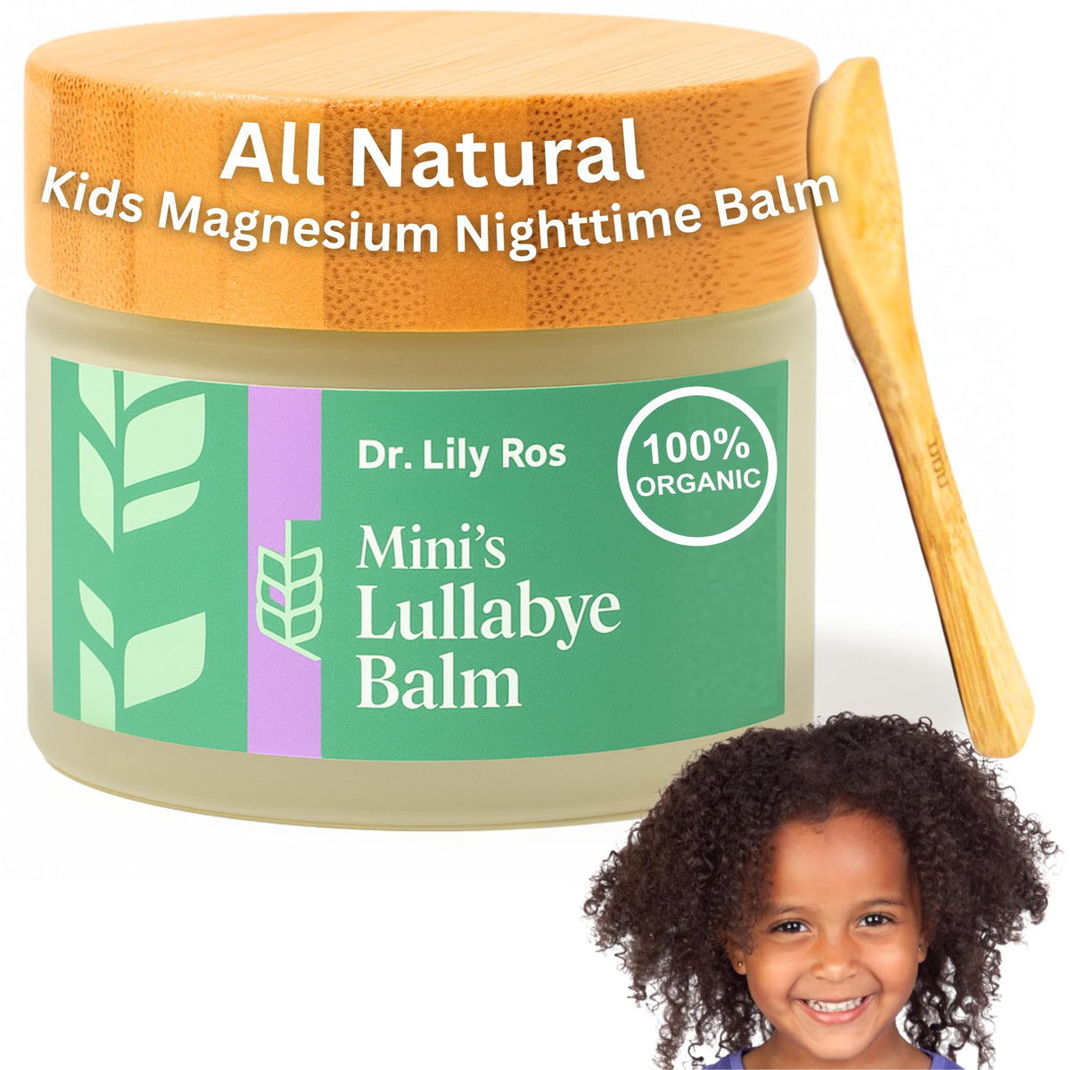 Dr. Lily Ros Magnesium Cream Balm for kids promotes nighttime relaxation with soothing ingredients.