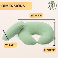 Dr. Mama's Organics nursing pillow one-handed-feeding-use enables easy setup.