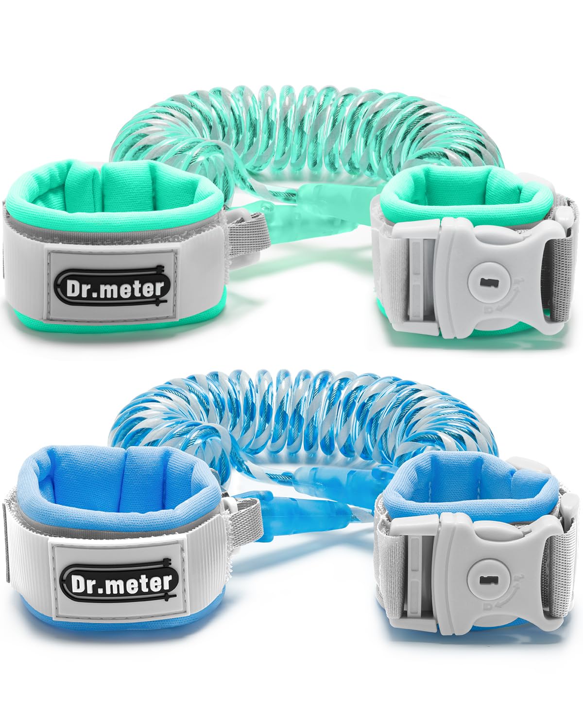 Dr.meter anti-lost wrist link with key lock showing secure parental control.