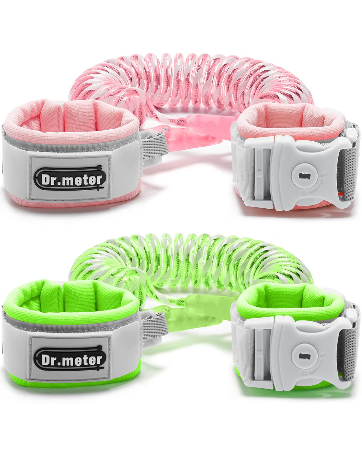 Dr.meter anti lost wrist link pink two-pack safety leash for outdoor adventures