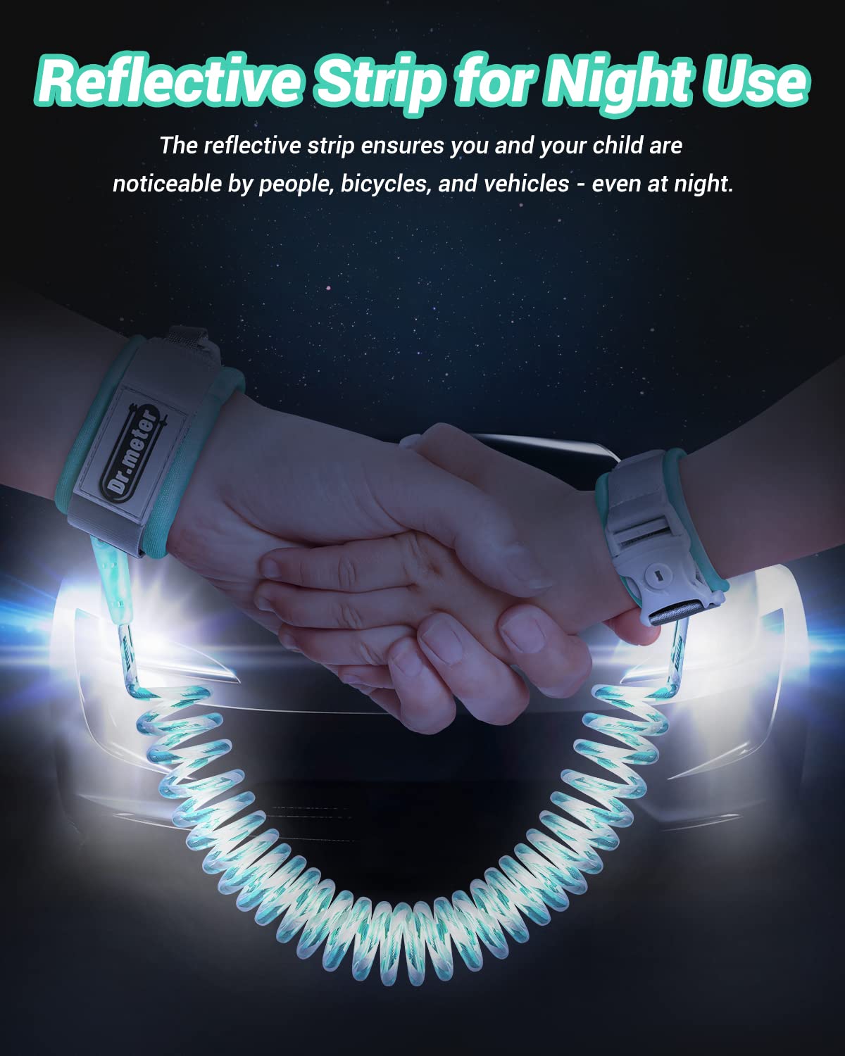 Dr.meter reflective tape for better visibility during low light outings.