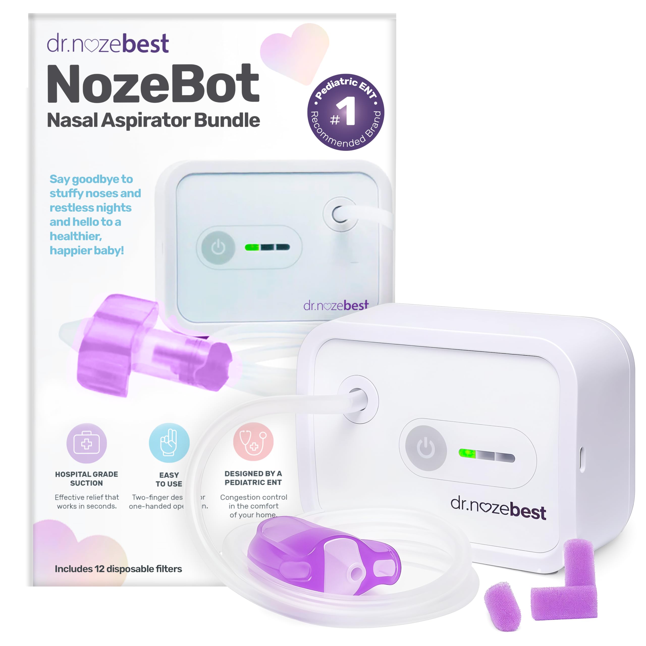 Dr. Noze Best NozeBot front view for gentle at-home nasal relief.