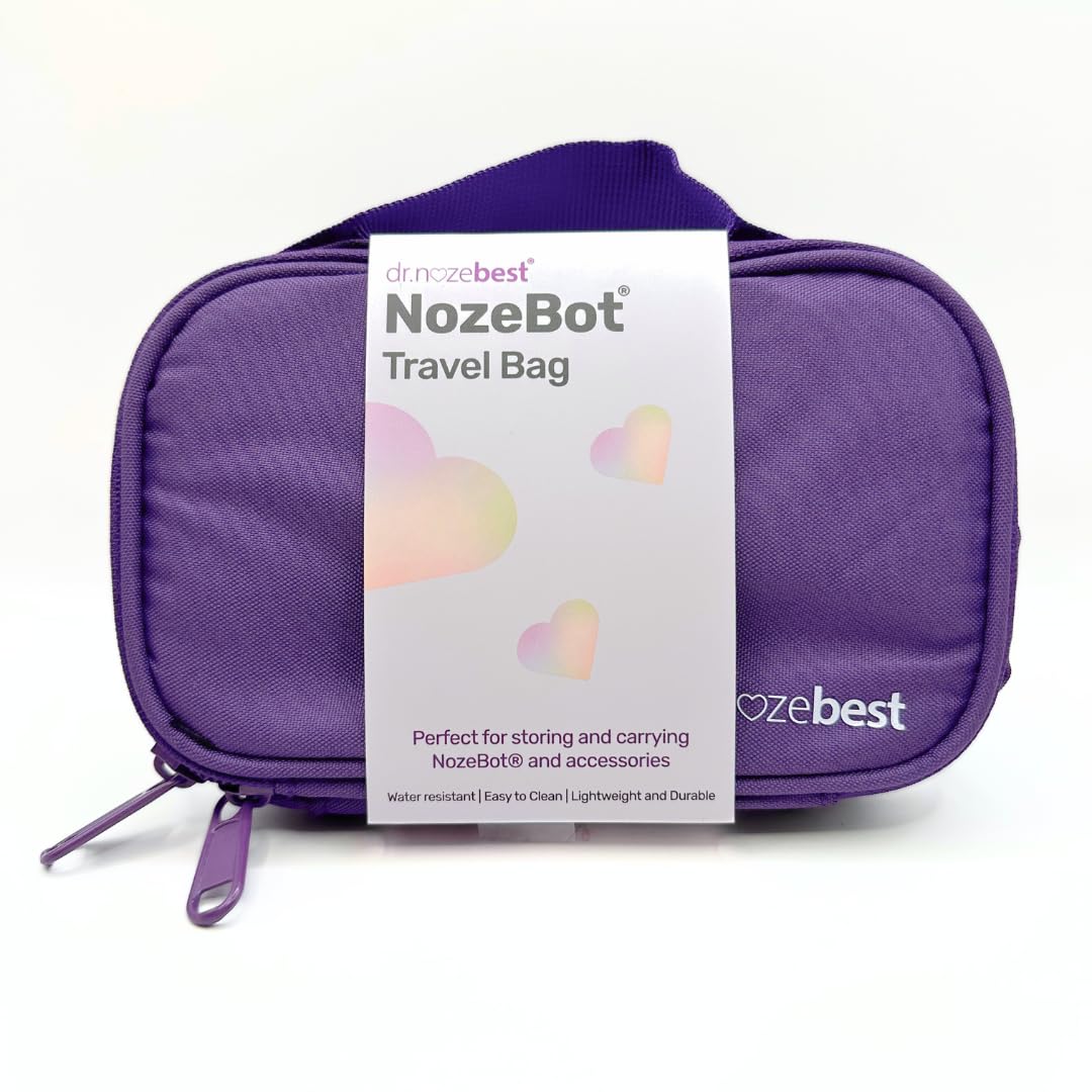 Dr. Noze Best NozeBot Travel Pouch interior layout shows secure compartments for accessories.