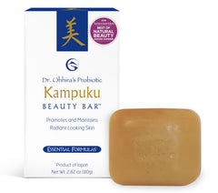 DR. OHHIRA'S PROBIOTICS Kampuku Beauty Bar ingredients closeup for gentle cleansing with probiotic support.