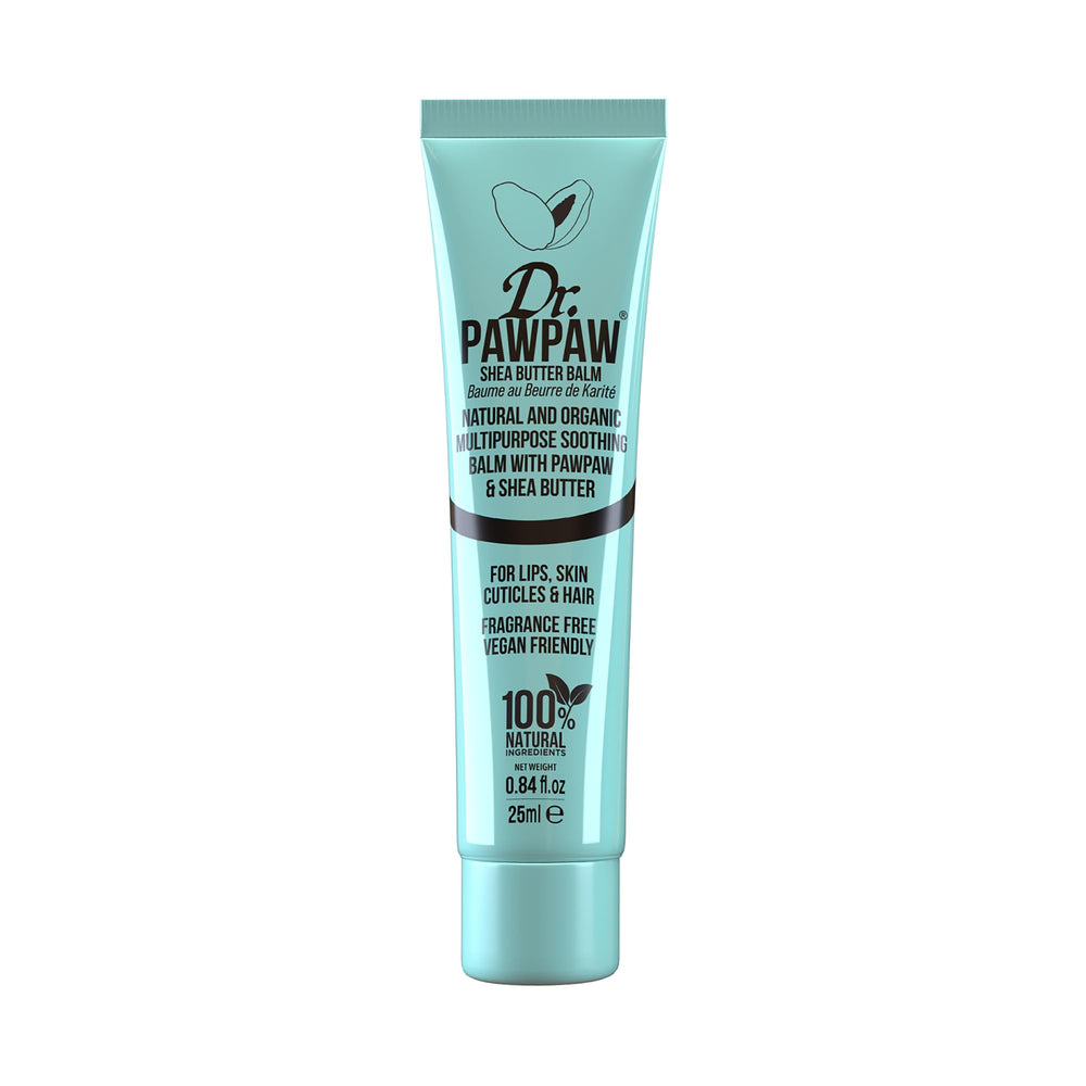 Dr PawPaw Multipurpose Balm packaging highlighting vegan formula for clean lip care.