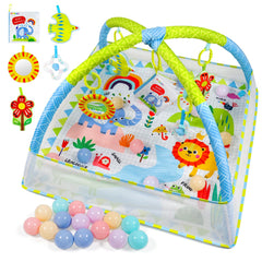 Dr.Rapeti Baby Play Gym Mat ball pit front view boosts sensory exploration