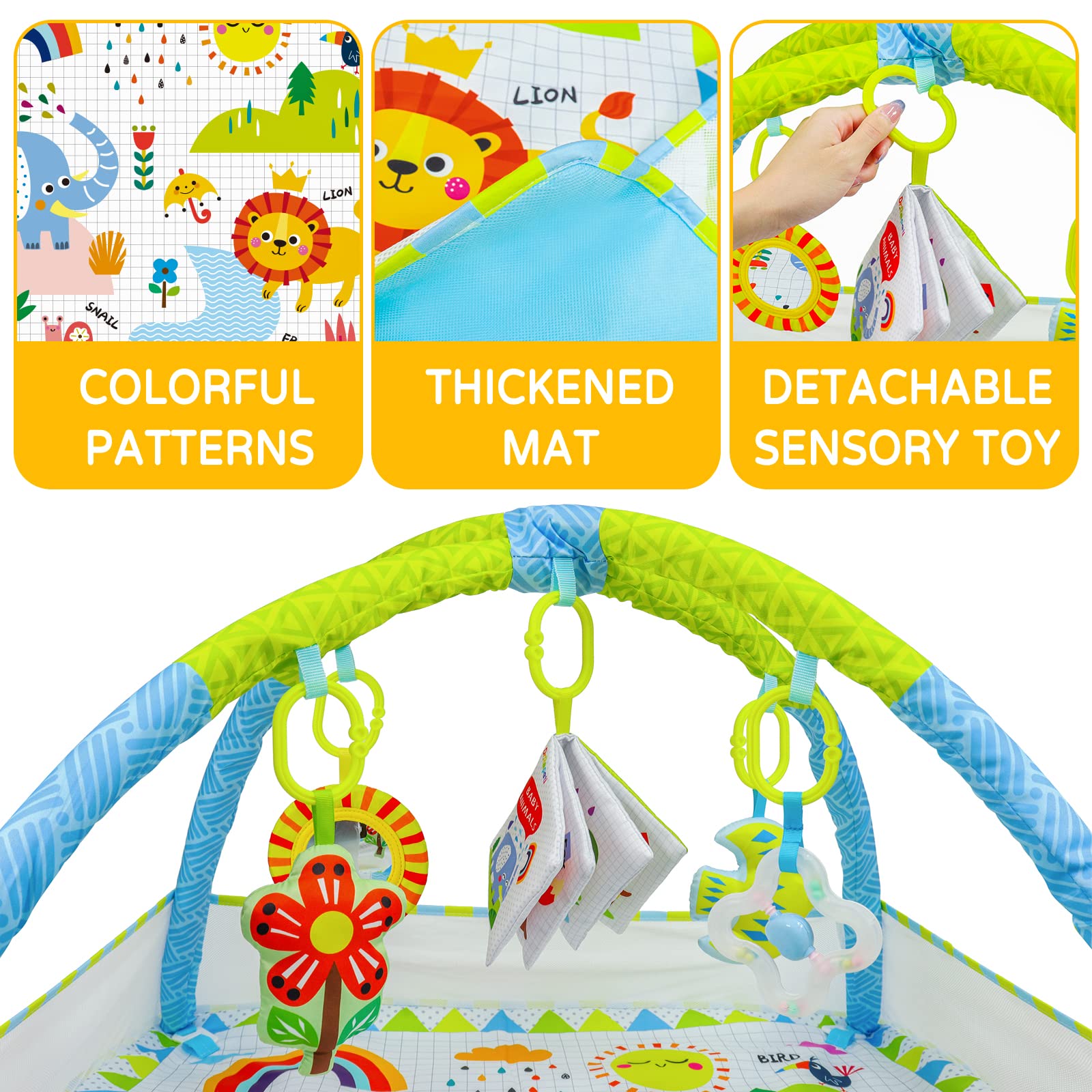 Dr.Rapeti Baby Play Gym Mat ocean balls pile promotes tactile exploration
