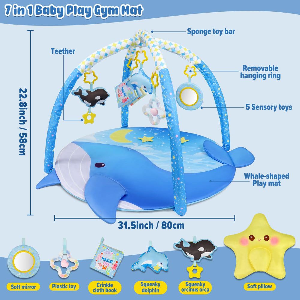 Dr.Rapeti baby play gym toy bar enhances visual tracking during early play.