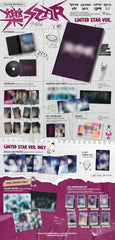 Dr Sayzer Stray Kids Rock Star preorder packaging with poster and photocards, great for display or gifting.