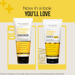 Dr. Sheth's ceramide vitamin C sunscreen label SPF50 PA+++