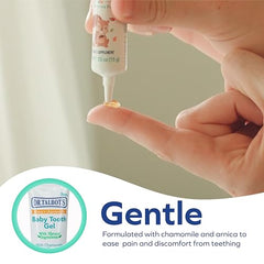 Gentle chamomile and clove blend in Dr. Talbot's Baby Tooth Gel.