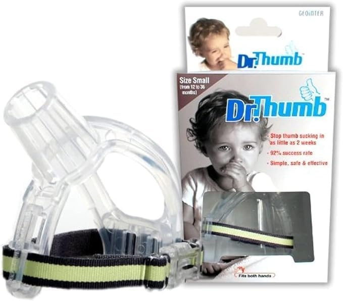 Dr. Thumb thumb guard small 12–36M for nap-time comfort and skin protection.