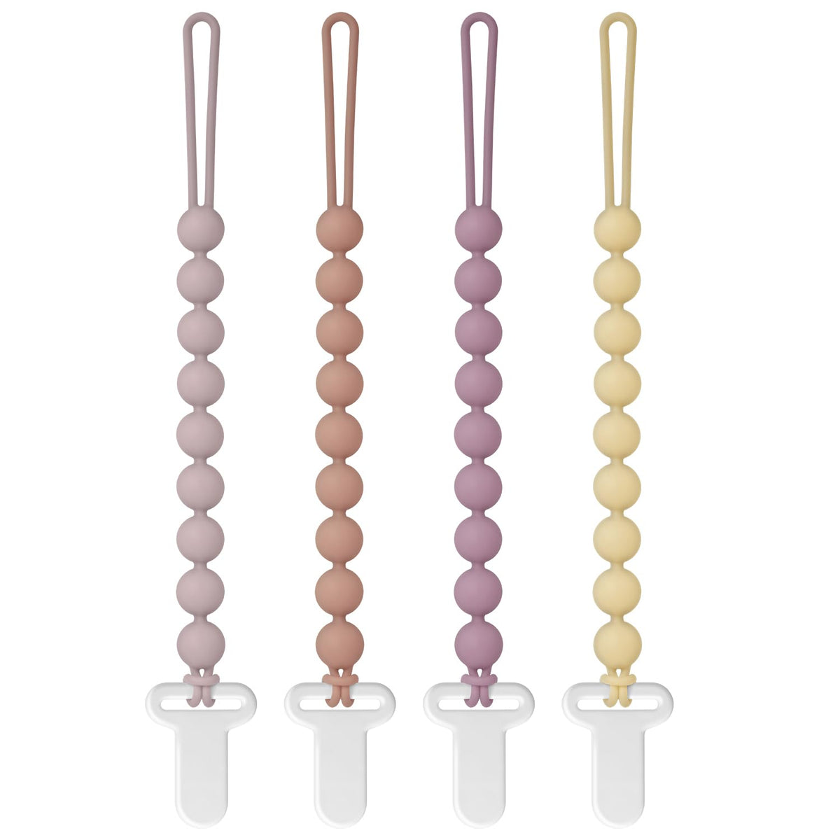 Draklary pacifier clip round design 4-pack keeps pacifiers secure and stylish for newborns