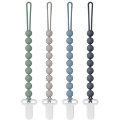 Draklary pacifier clip round design in a 4-pack keeps pacifiers secure and accessible.