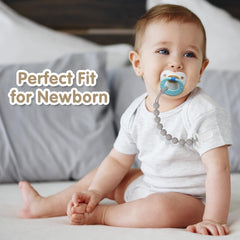 Draklary 100% food-grade silicone pacifier clip ensures baby-safe materials.