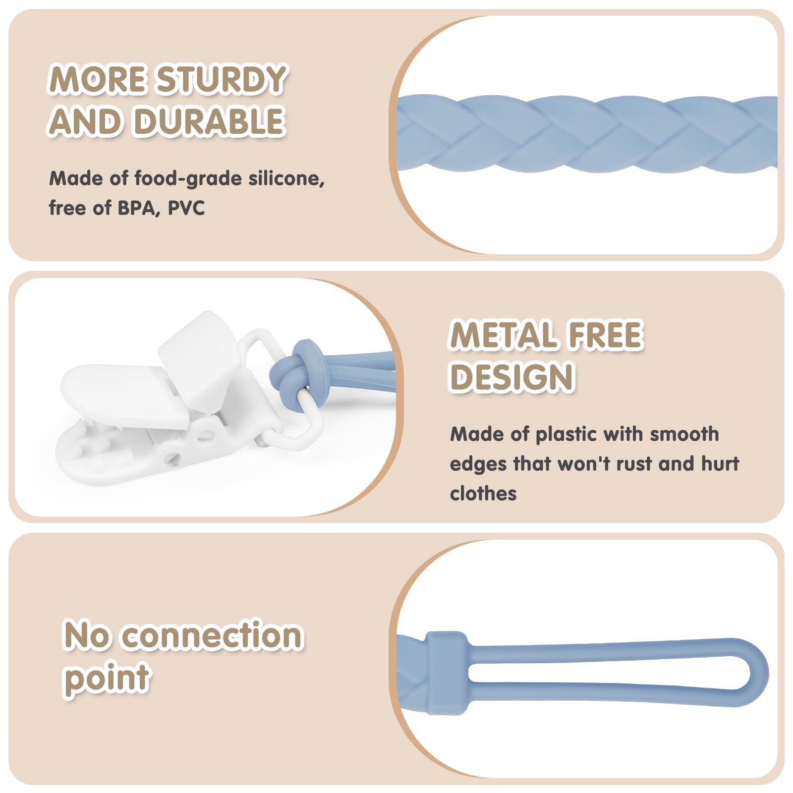 Draklary pacifier clip four-pack keeps replacements ready for busy days