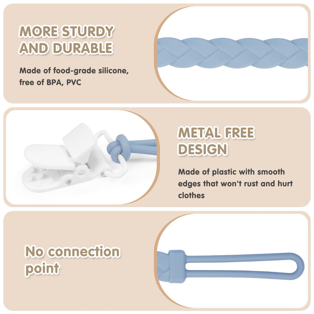 Draklary pacifier clip four-pack keeps replacements ready for busy days