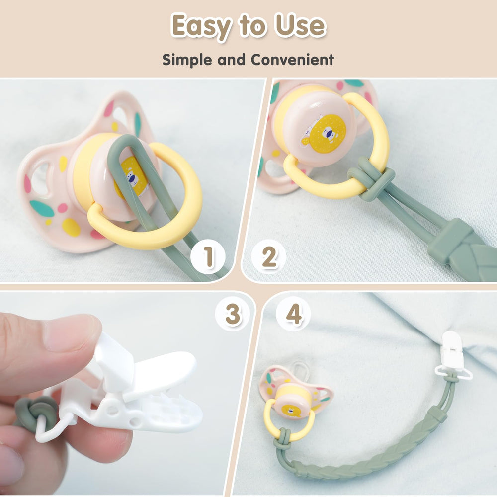 Draklary pacifier clip teething toy attachment supports soothing moments