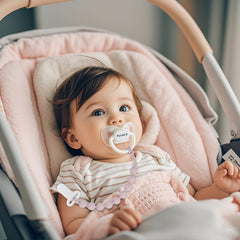Draklary visual-stimulation pacifier clip supports baby's visual perception with vintage-inspired colors