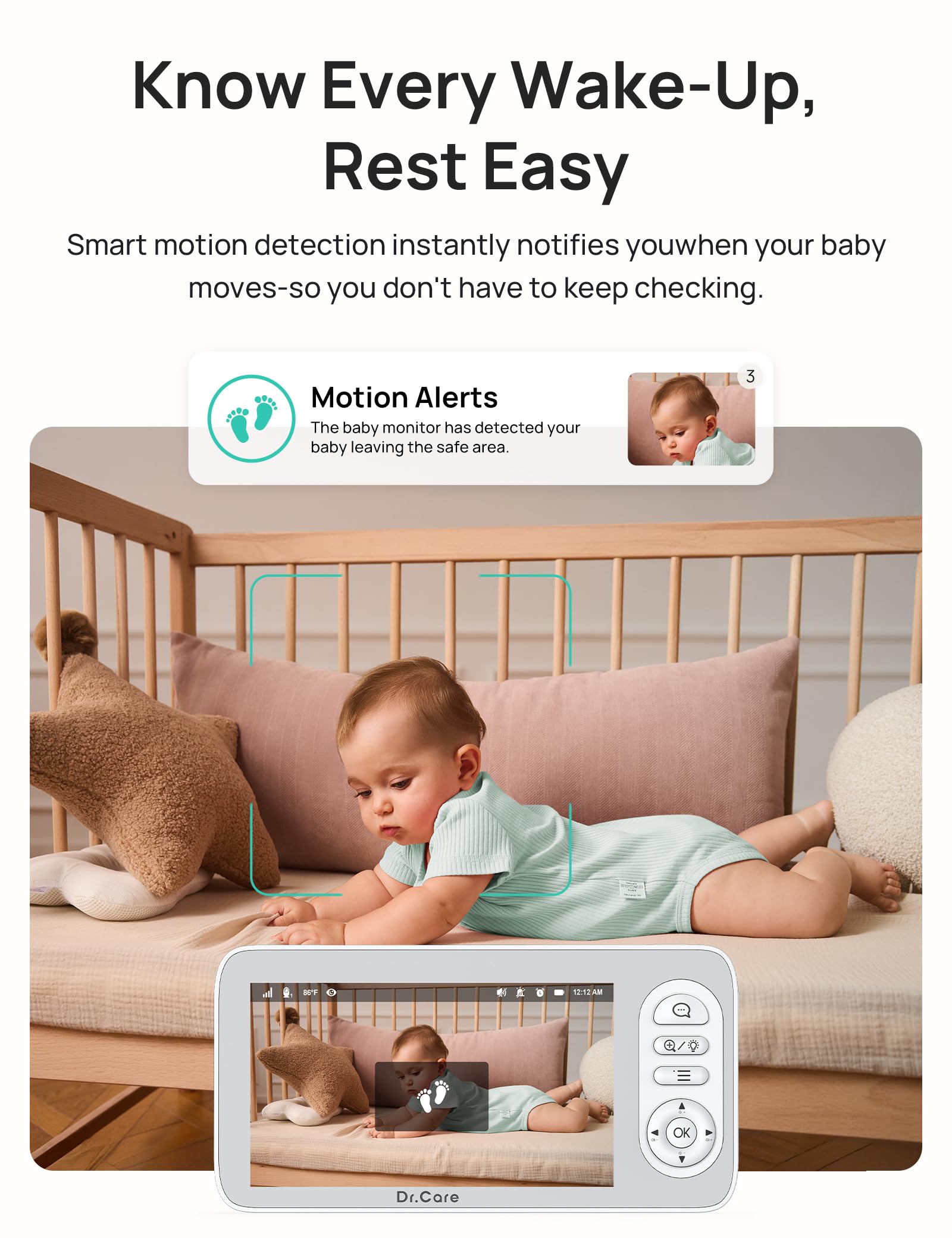 Dr.Care LumiView Plus night vision in a dark room for clear visibility