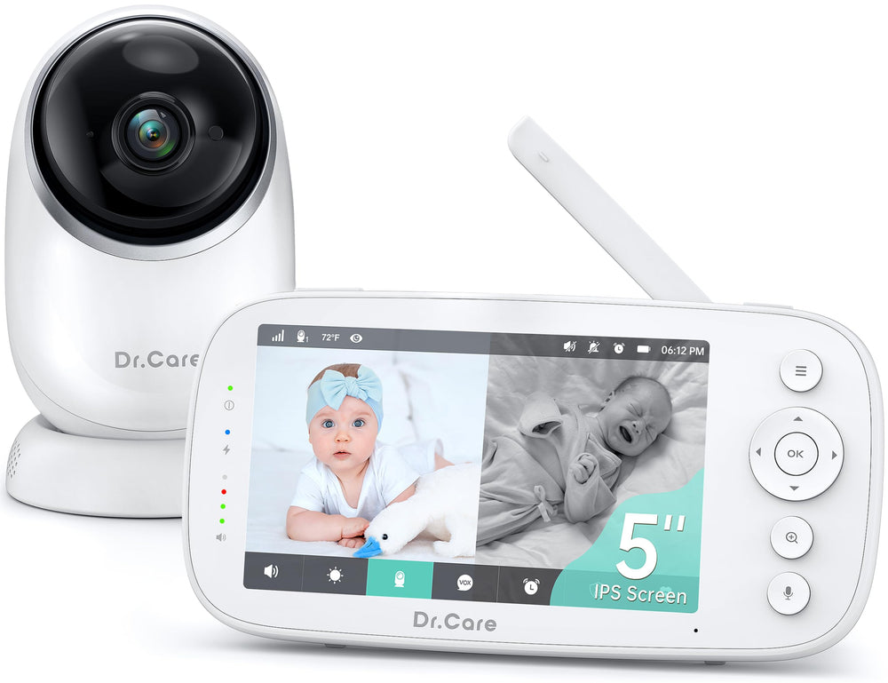 Dr.Care NovaView front view monitor demonstrates easy handheld parenting with clear on-the-go monitoring