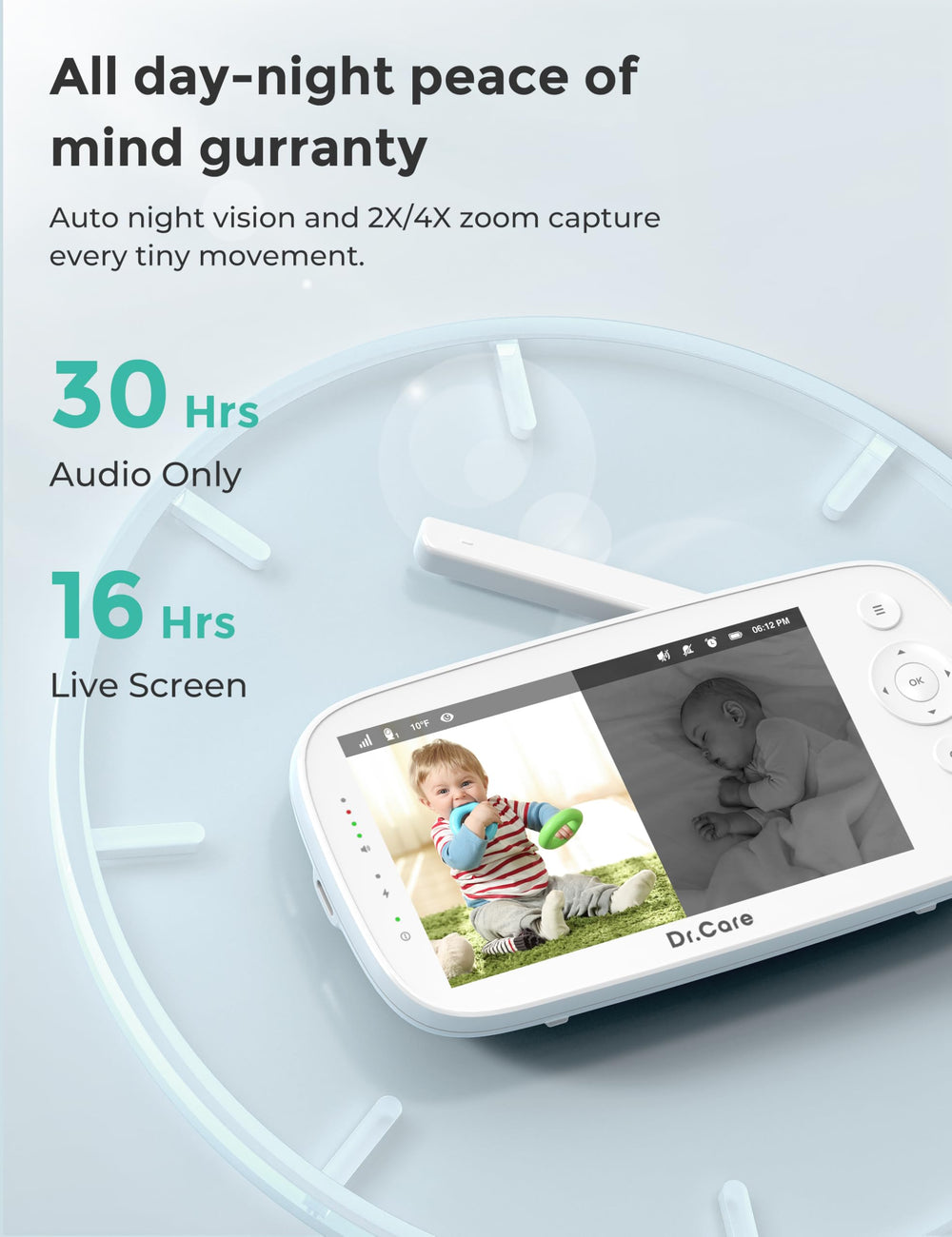 Dr.Care NovaView no-wifi privacy emphasizes local transmission with encrypted link.