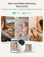 Dr.Care VistaView with 2K resolution live feed for crisp baby moments.