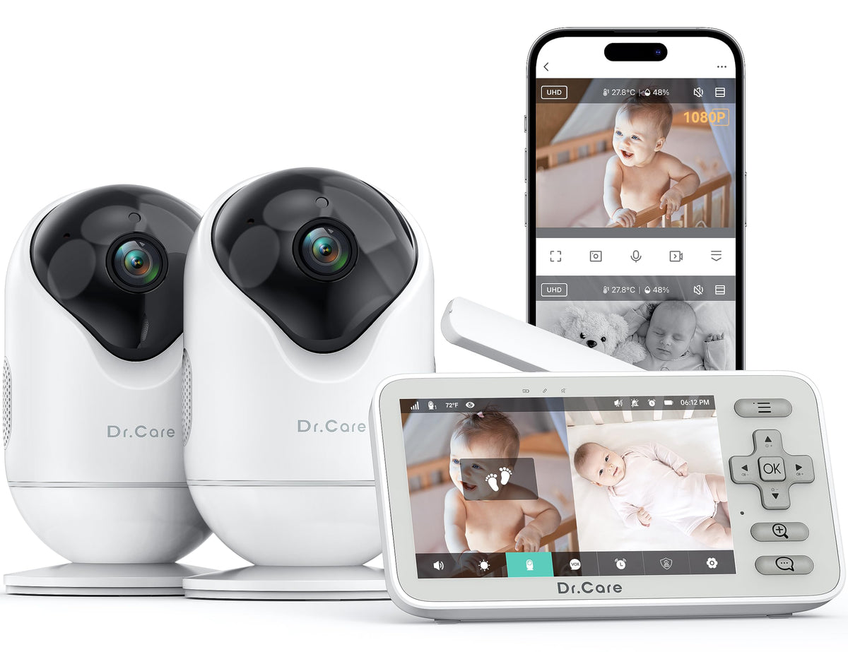 Dr.Care VistaView Lite monitor unit provides a stable central hub for real-time baby monitoring
