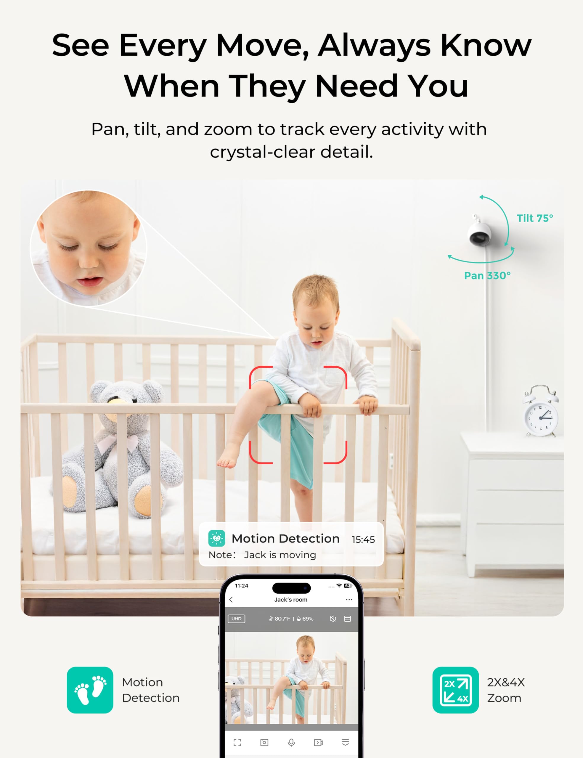 Dr.Care VistaView Lite night vision delivers clear images in low light