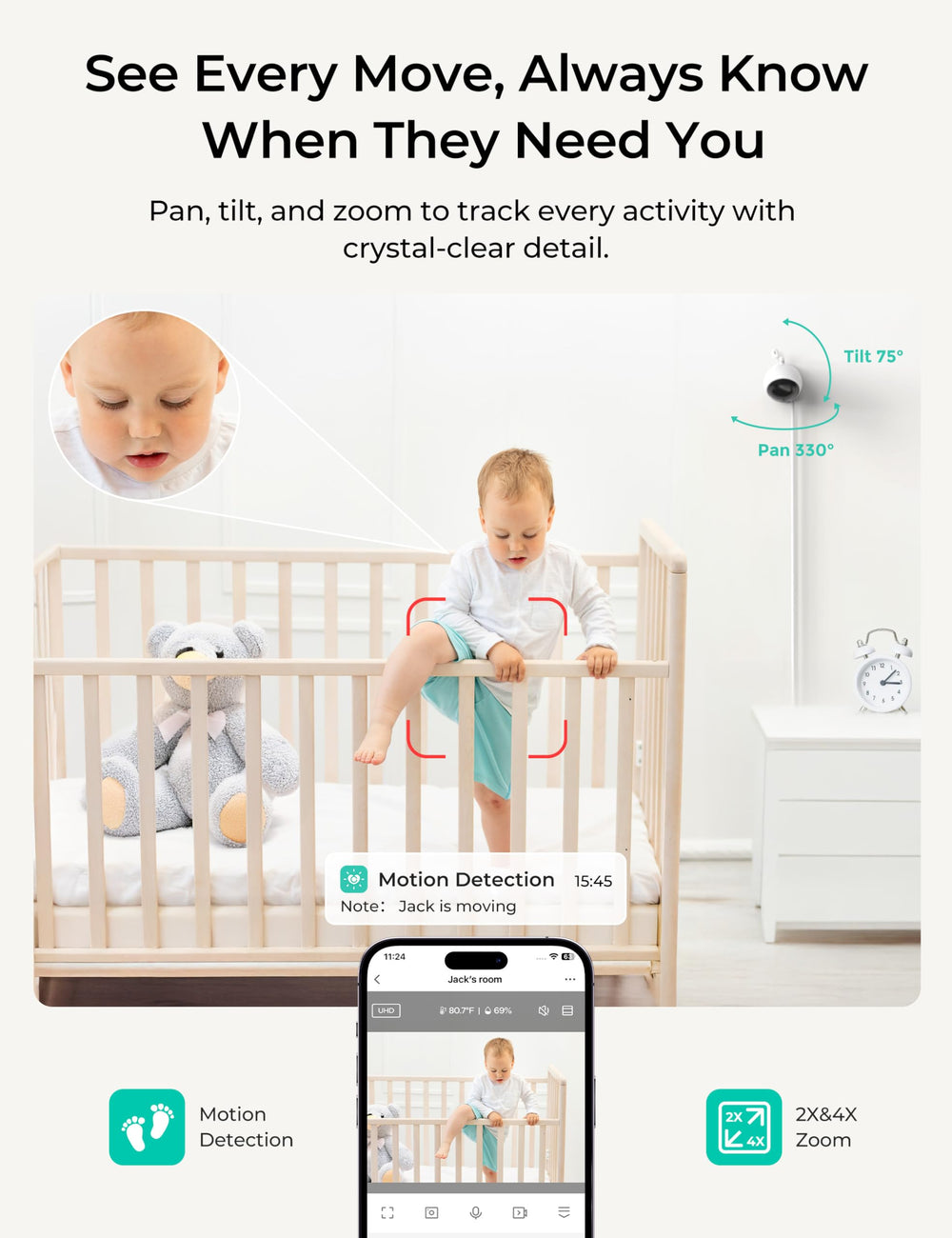 Dr.Care VistaView Lite night vision delivers clear images in low light