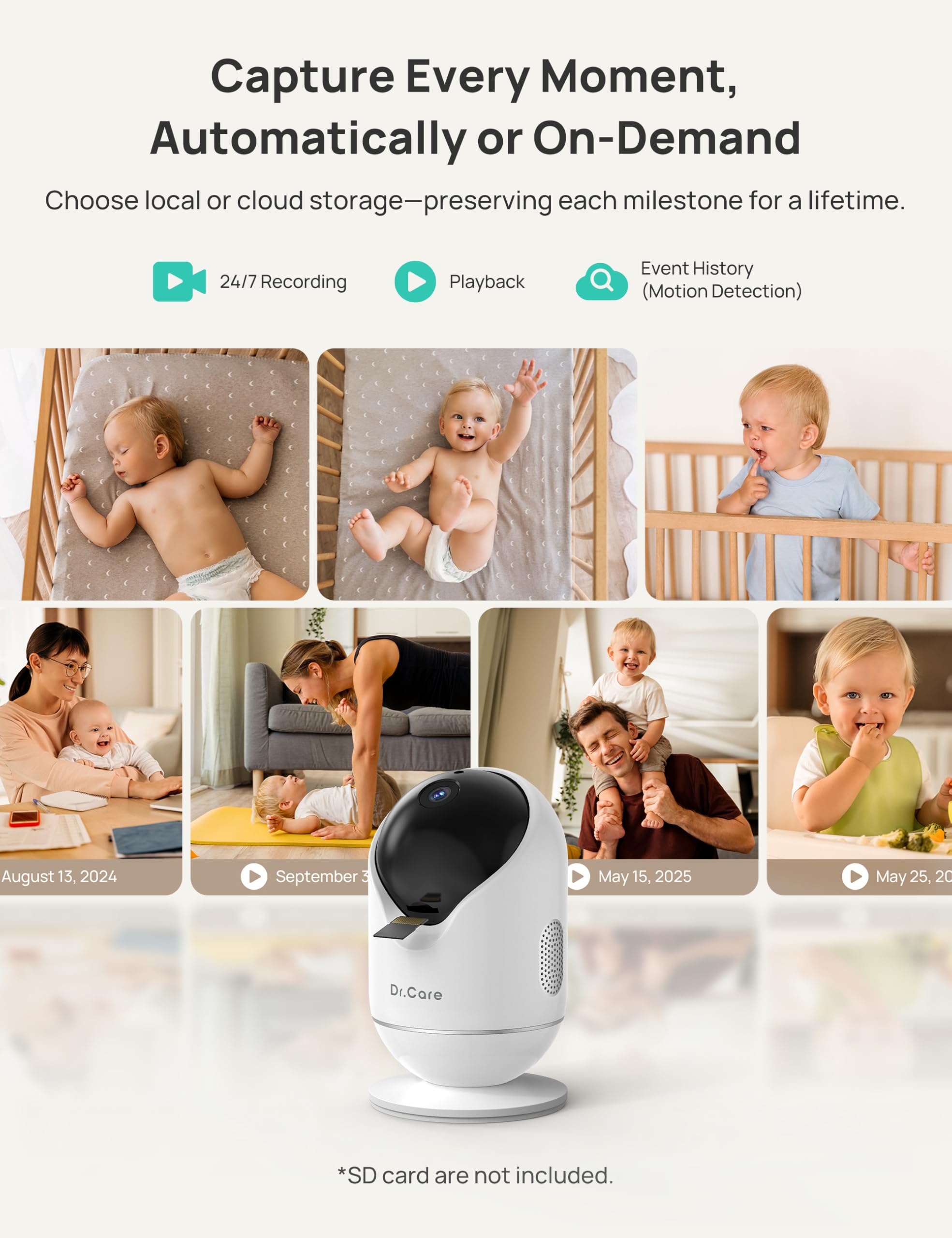 Dr.Care VistaView 1279ft range ensuring wide-room coverage and stability.