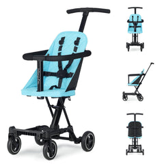 Dream On Me Coast Rider travel stroller in sky blue, ultra-lightweight for effortless portability