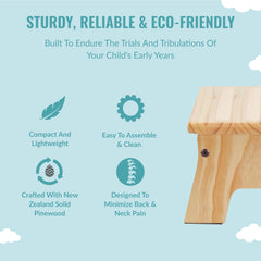 Dream On Me Ease-Up footrest in a living space shows easy integration with nursery furniture.