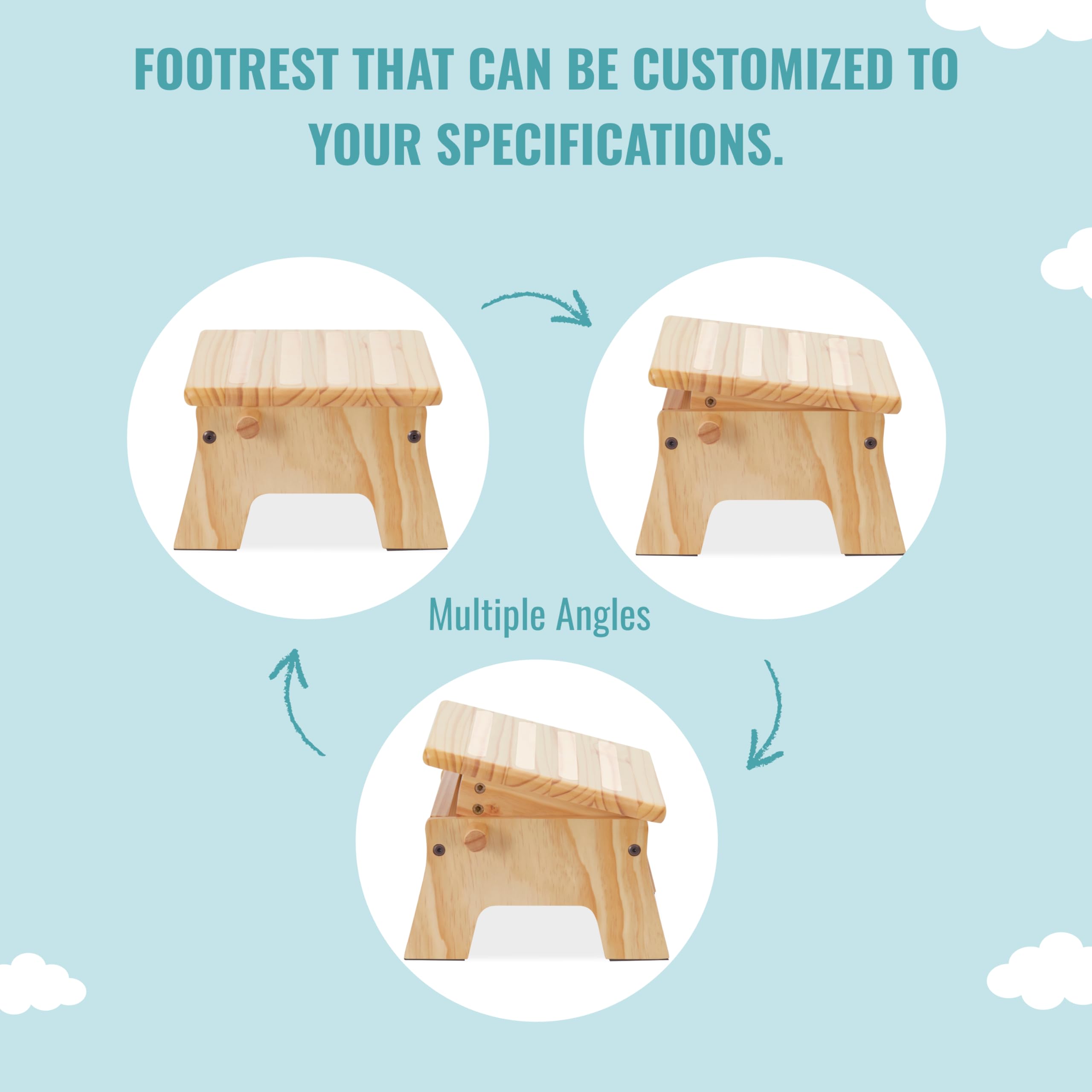 Dream On Me Ease-Up footrest ready for quick assembly with minimal tools.