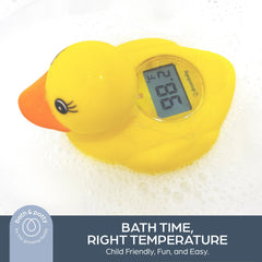 Dreambaby bath water temperature readout shows instant readings for quick prep.