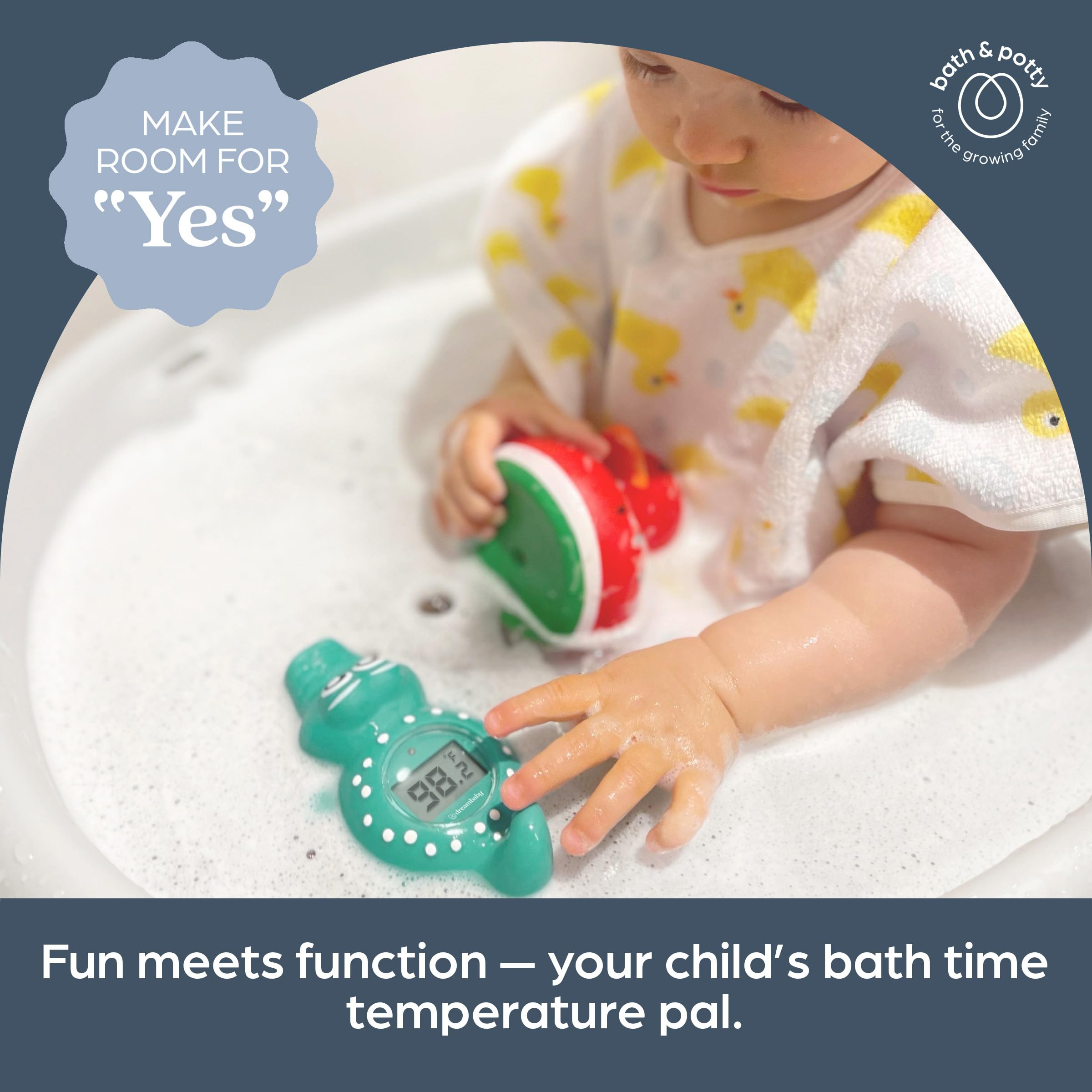 Dreambaby thermometer switches Celsius and Fahrenheit for convenience
