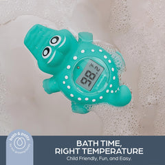 Dreambaby crocodile bath thermometer digital display close-up for clear temperature readings