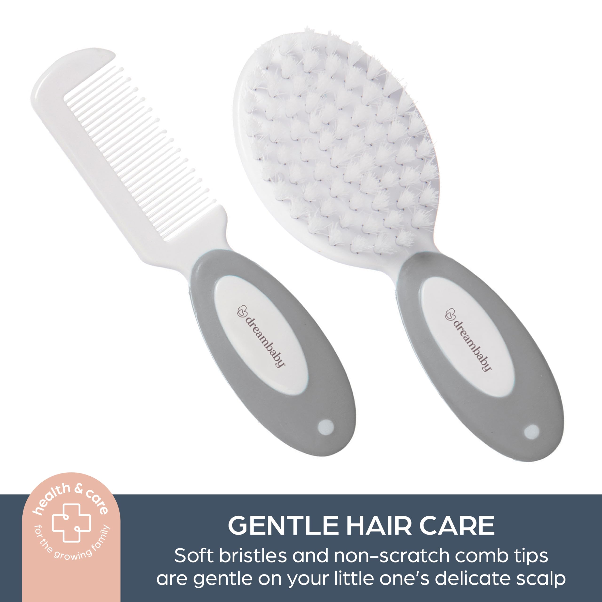 Dreambaby Essential 10pc grooming kit compact toothbrush demonstrates easy child oral care.