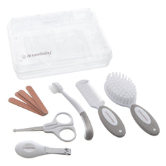 Dreambaby Essential 10pc grooming kit soft brush and gentle scalp care for newborns.