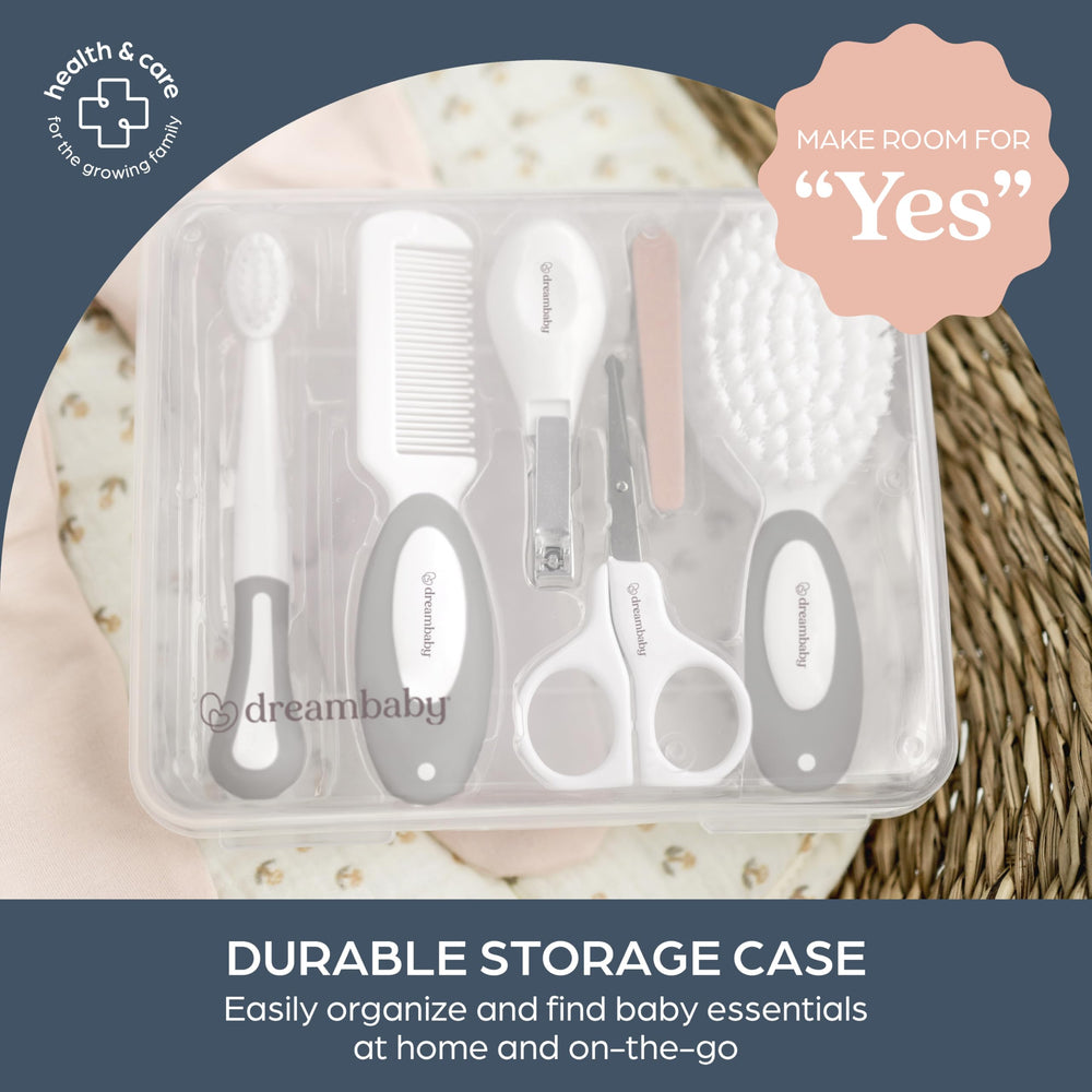 Dreambaby Essential 10pc grooming kit emery boards smooth tiny nails.