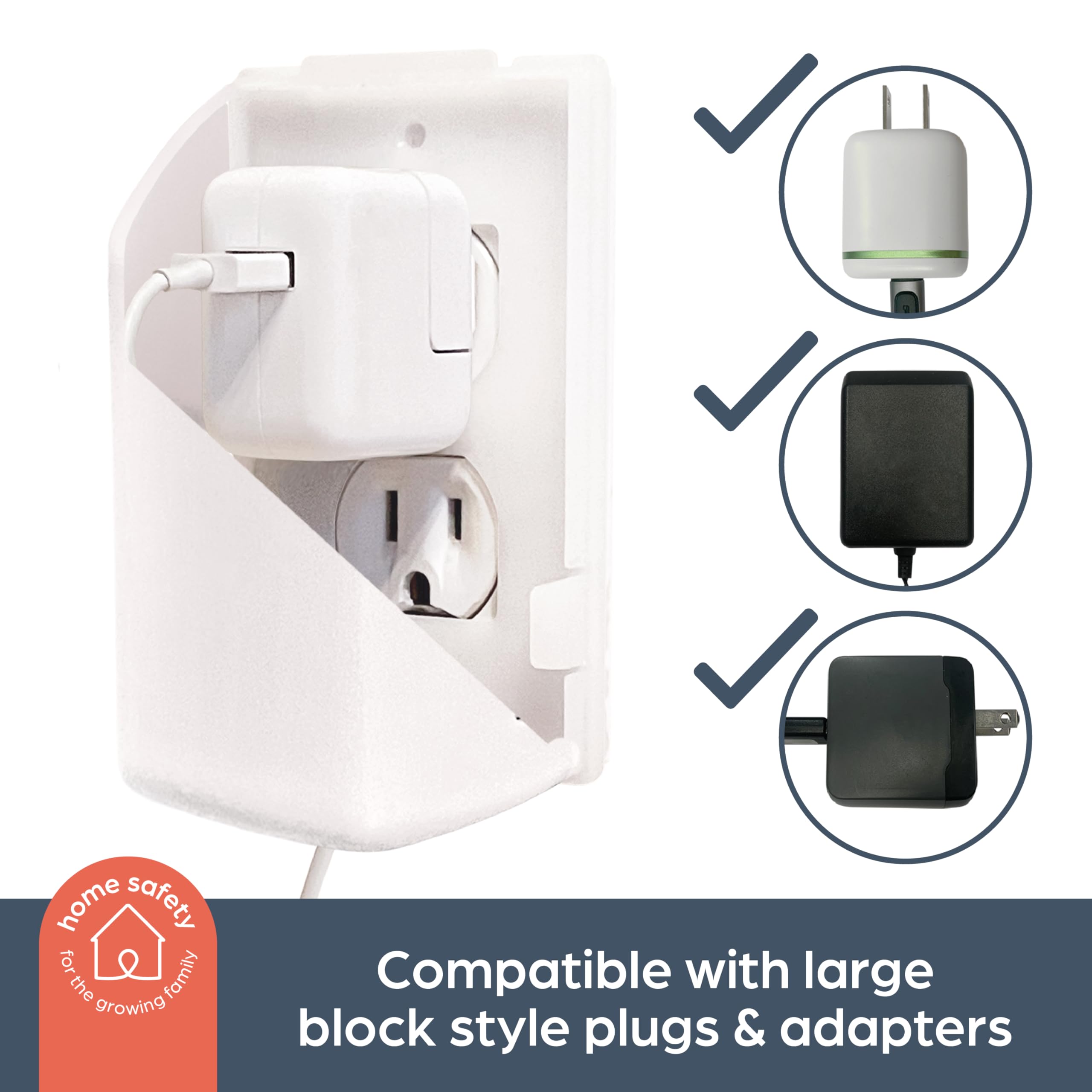 Dreambaby extra-large design keeps cords in place without interrupting everyday usage.