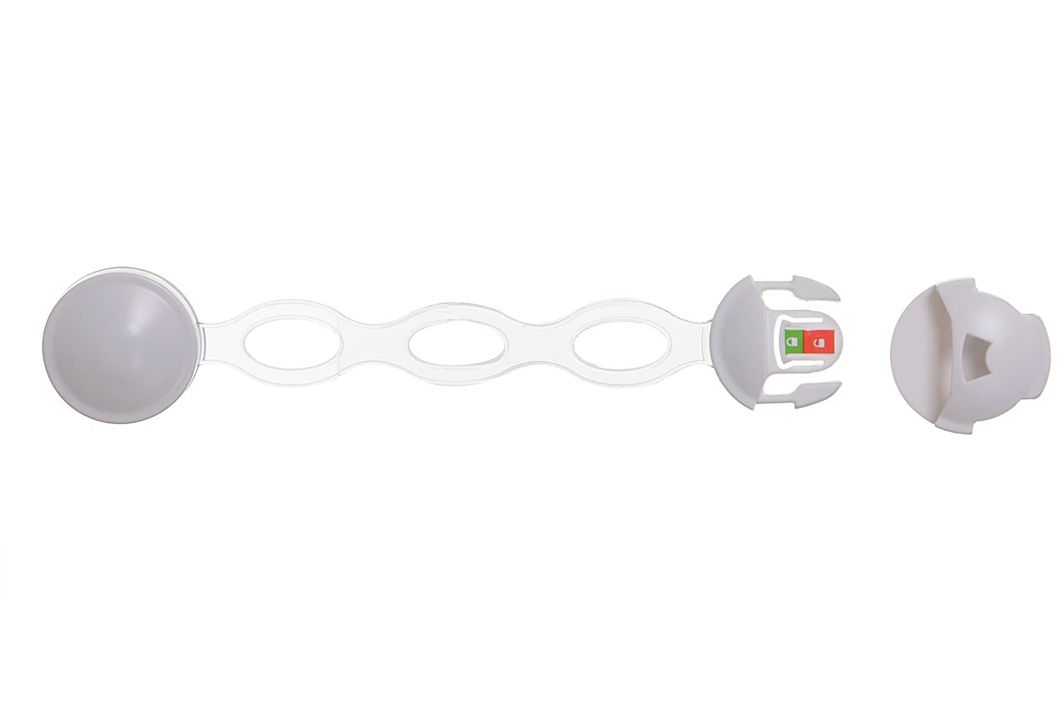 Dreambaby Ezy-Check latch showcases durable non-toxic material.