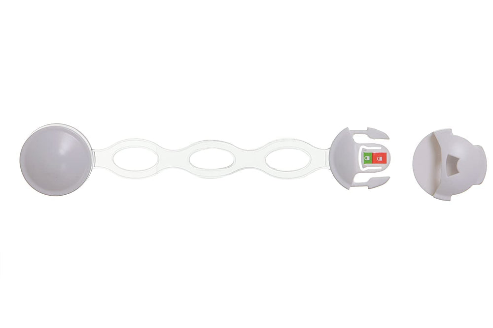 Dreambaby Ezy-Check latch showcases durable non-toxic material.