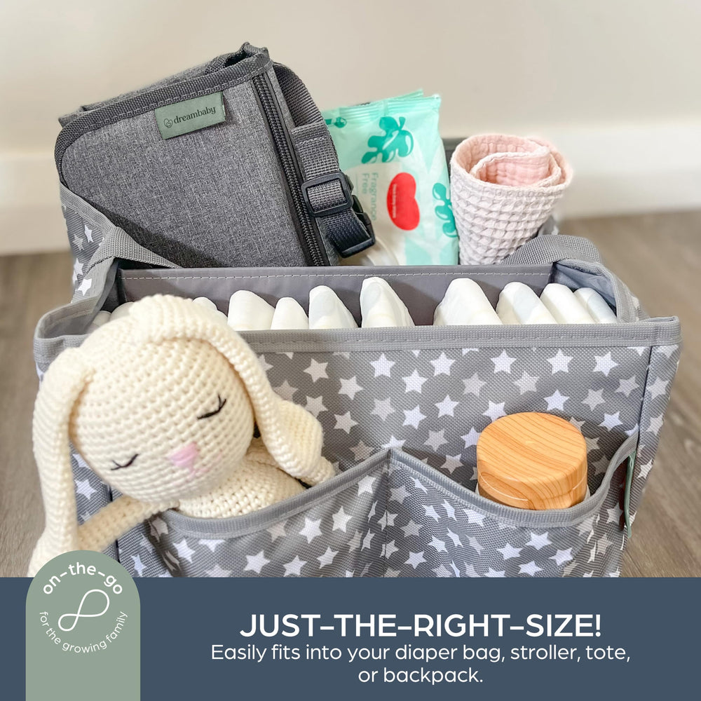 Dreambaby Fold and Go changing pad with cushioned headrest for baby comfort